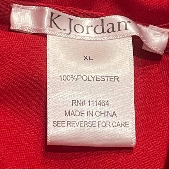 K.Jordan Red Track Jacket Size XL - Picture 6 of 9
